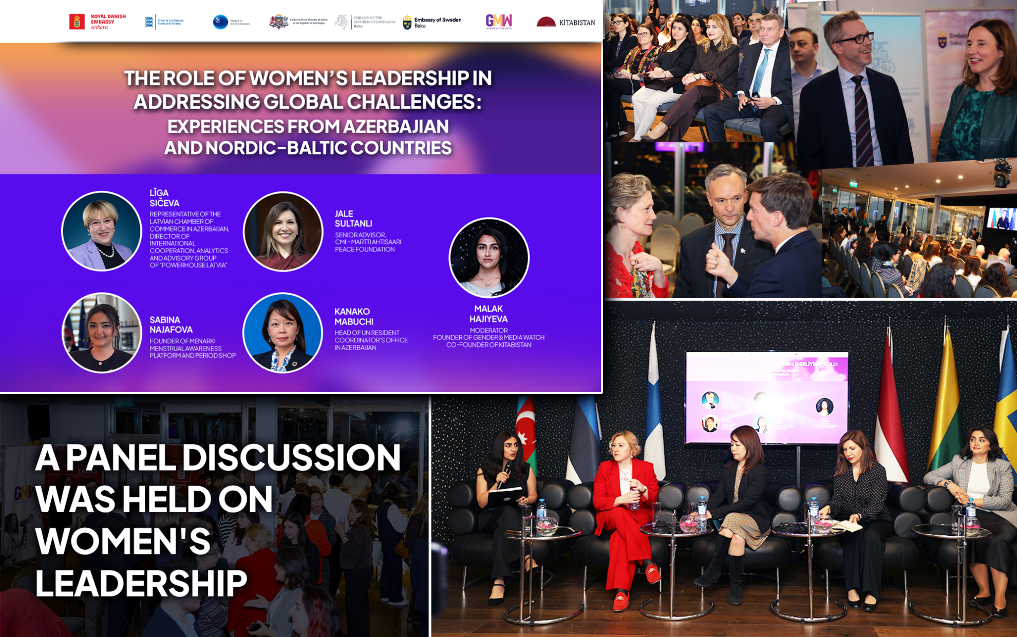 A panel discussion titled “The Role of Women’s Leadership in Addressing Global Challenges: Experiences from Azerbaijan and the Nordic-Baltic Countries” was held in Baku.
